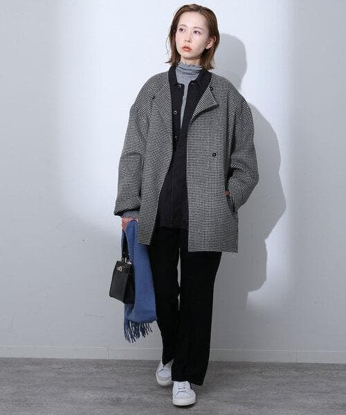 良品 SLOBE IENA HAMILTON ダブルフェイスウールショートコート