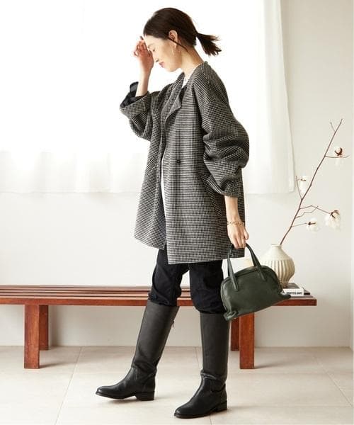 良品 SLOBE IENA HAMILTON ダブルフェイスウールショートコート