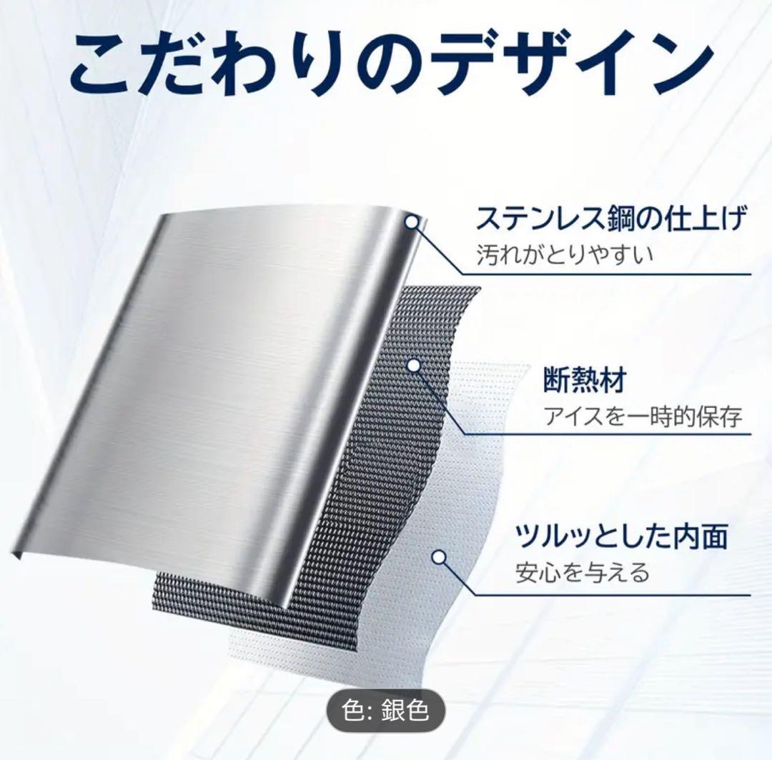 銀色　自動洗浄機能付き製氷機　家庭用