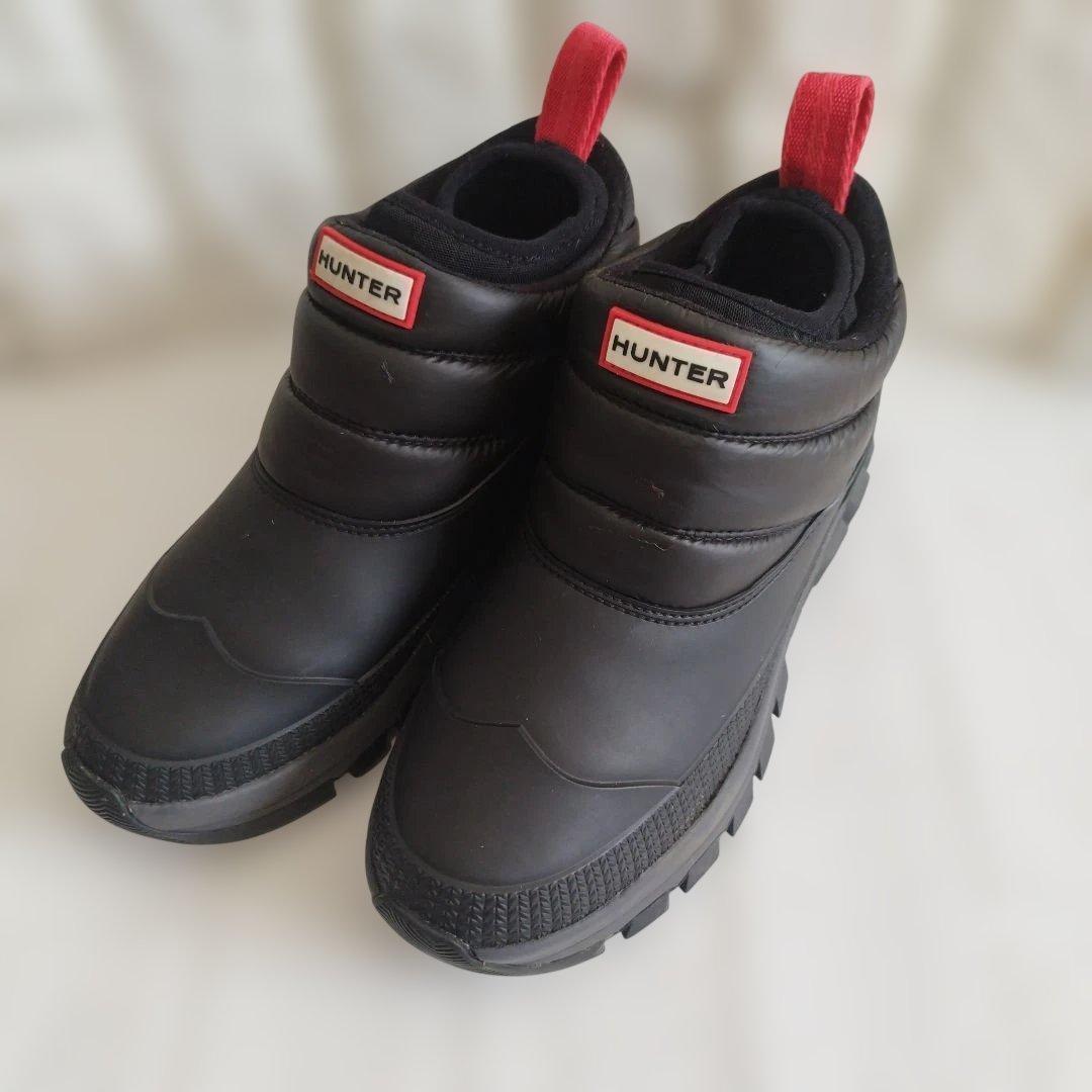 HUNTER インシュレイティドスノーアンクルブーツ　ショートスノーブーツ 24