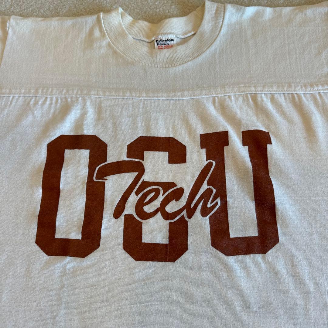 collegiate pacific 七分袖 フットボールTシャツ ヴィンテージ