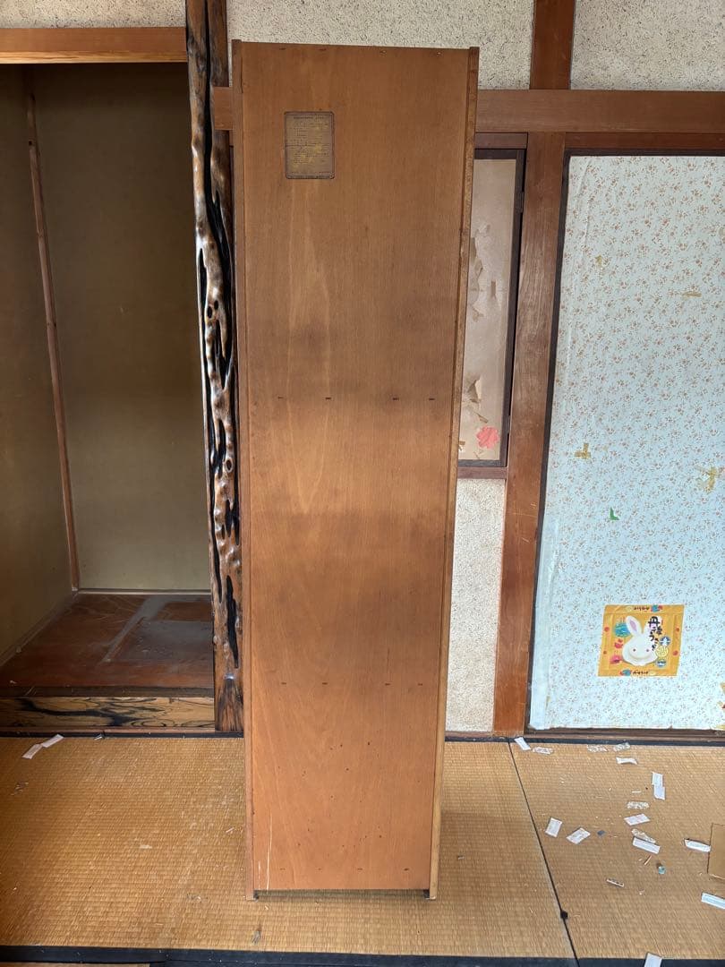 食器棚 昭和レトロ レトロポップ オレンジ イエロー キャビネット 収納棚 本棚