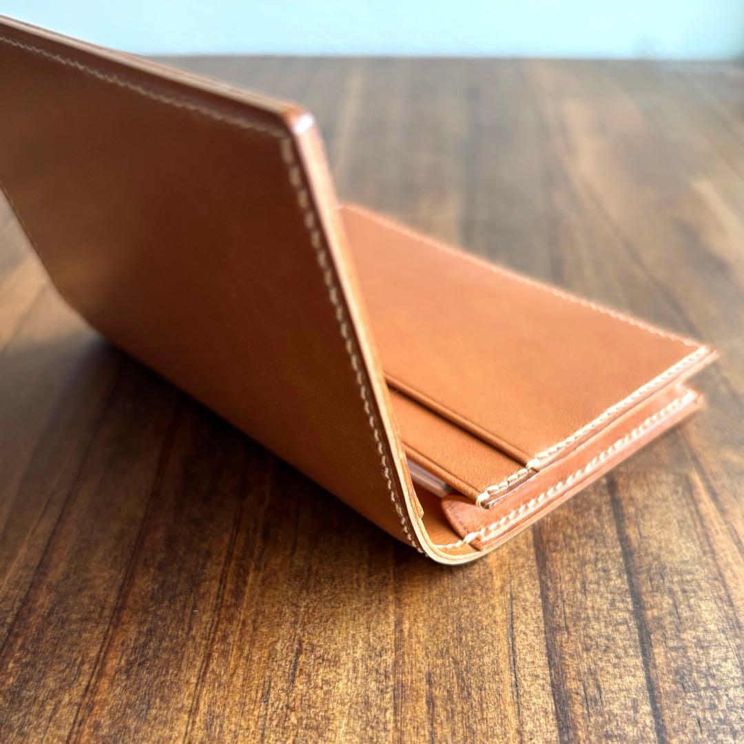 大容量名刺入れ　コードバン　ナチュラル　レーデルオガワ