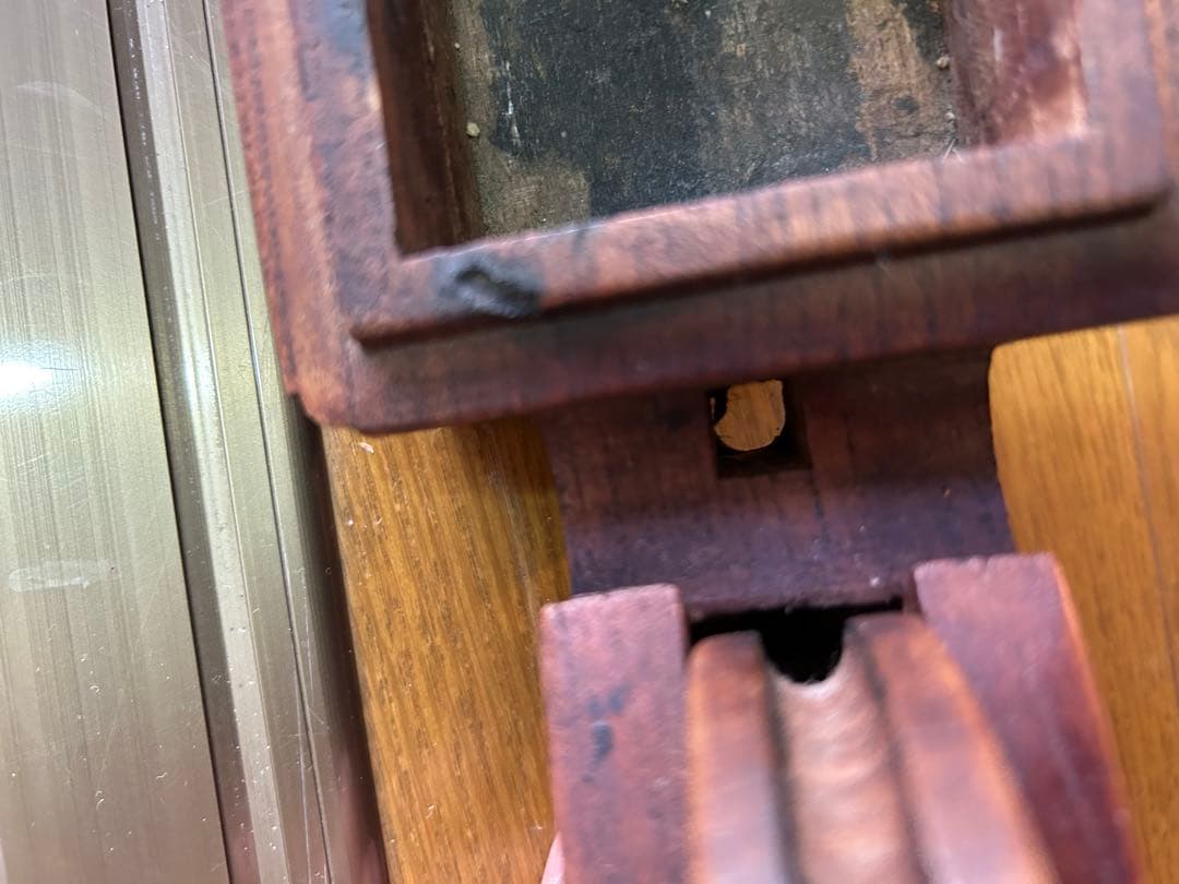 墨壺 大工道具 アンティーク 木製小物入れ 雲模様 レトロ インテリア 花器