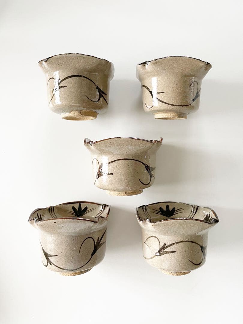 中里太郎右衛門12代目　向付５点セット　唐津焼　伝統工芸　茶道具　日本製