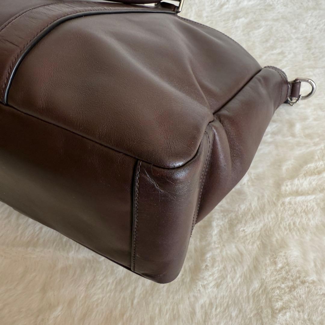 コーチ ビジネスバッグ ブリーフケース 2way レキシトン レザー ブラウン