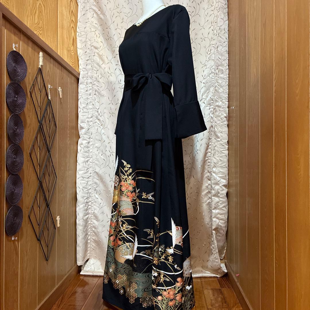 NO 116着物リメイクワンピース　留袖リメイクワンピース