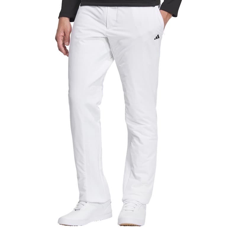 【88】秋冬 定価27,500円 アディダス ゴルフ 中綿 テーパードパンツ 白