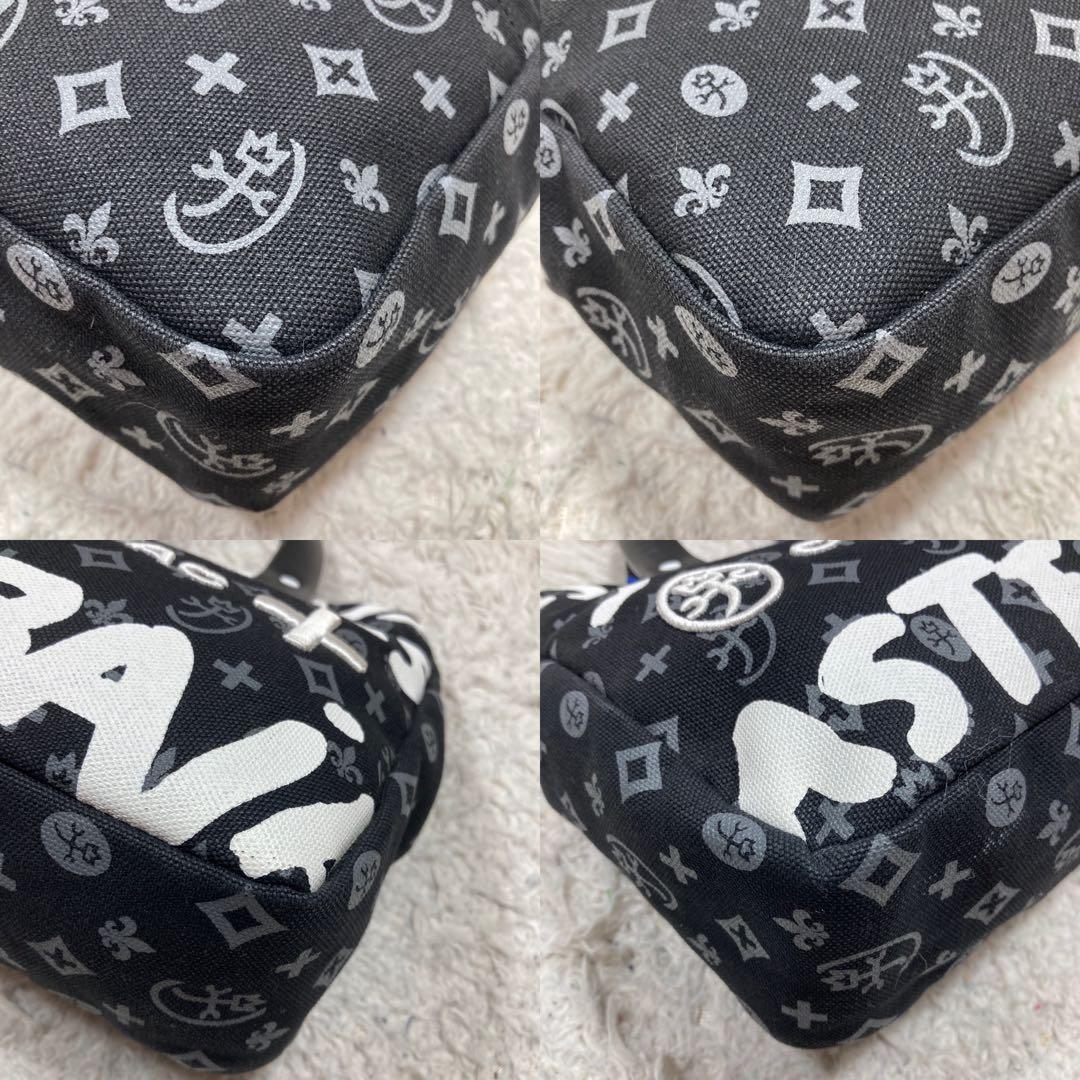 未使用級 入手困難！カステルバジャックって カードバッグ 総柄 キャンバス 黒