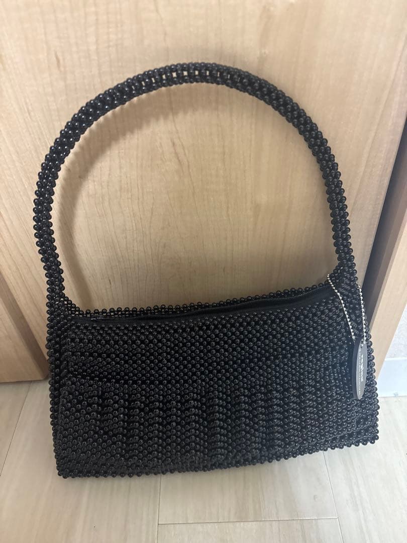 し*ず様 手作り工芸品　黒珊瑚ハンドバック