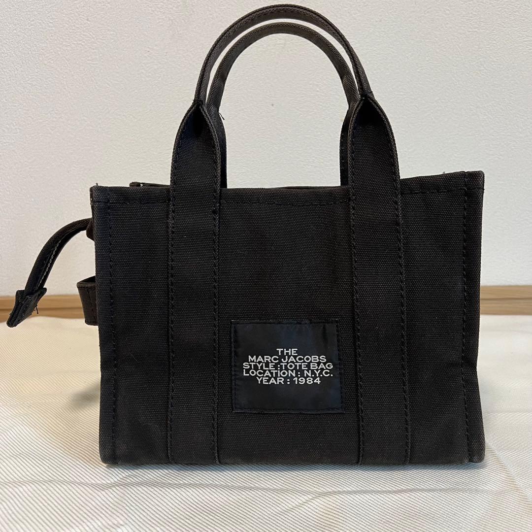 マークジェイコブス キャンバス 2WAY ショルダーバッグ ザ トート 黒