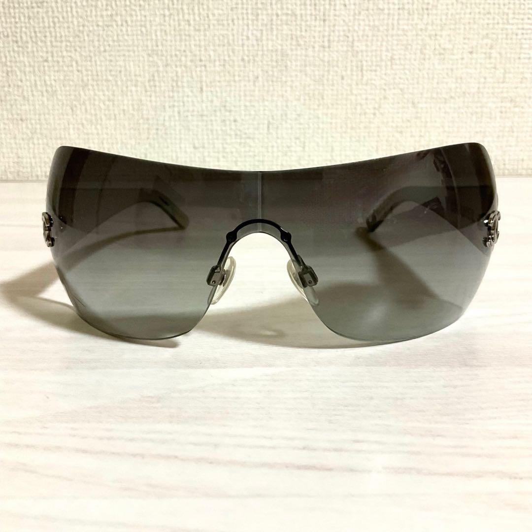 CHANEL サングラス 4157-Q ココマーク マトラッセ レザー リムレス