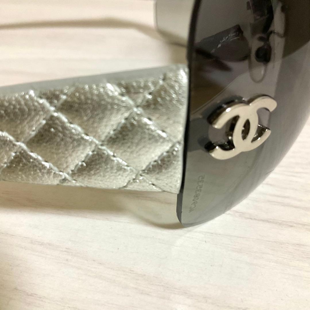 CHANEL サングラス 4157-Q ココマーク マトラッセ レザー リムレス