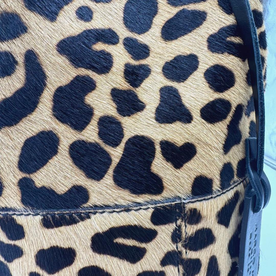 極美品✨MARCO MASI　ハラコ　巾着　レオパード　ショルダーバッグ　肩掛け