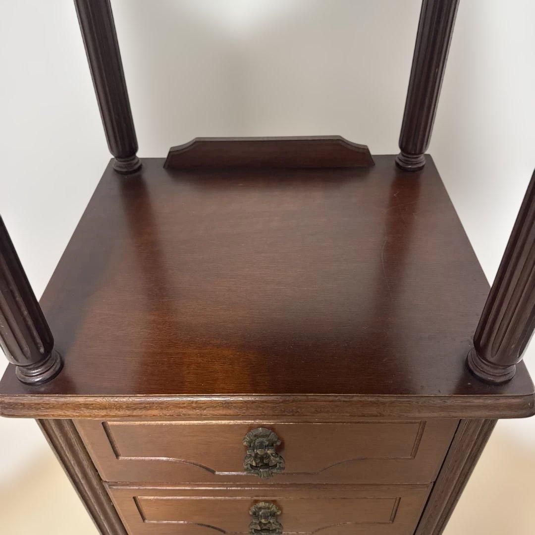 AYANO CRAFT 綾野製作所 木製 キャビネット 電話台 レトロ