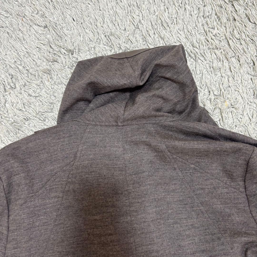 ヘルムートラング レザーパイピング ドレープ カーディガン XS