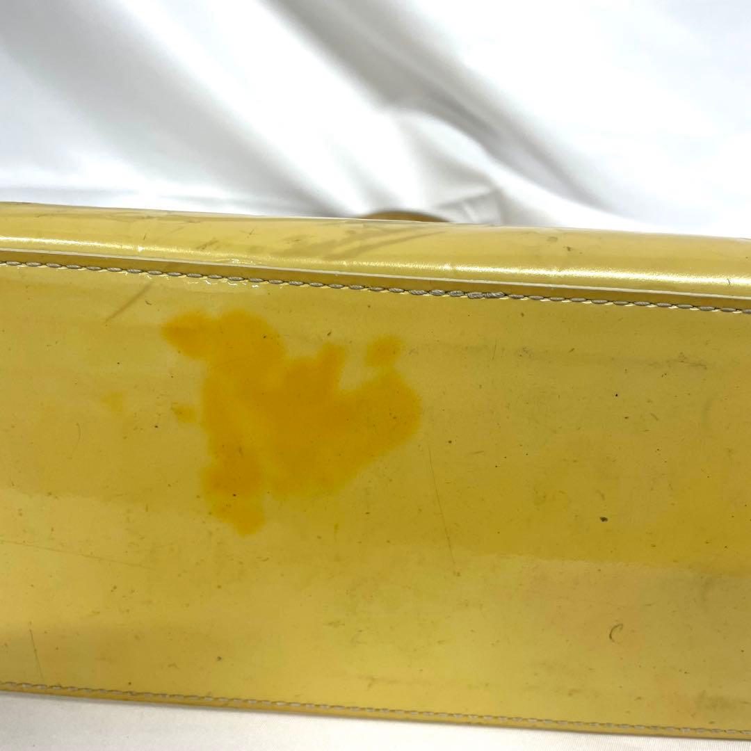 ルイヴィトン ハンドバッグ ヴェルニ ウィルシャー モノグラム イエロー