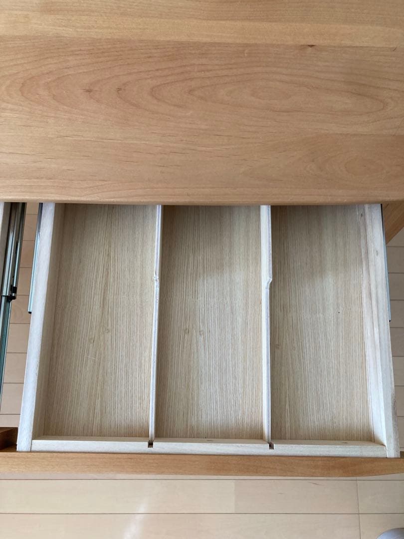 引き取り限定　木製シンプルデスク 引き出し付き