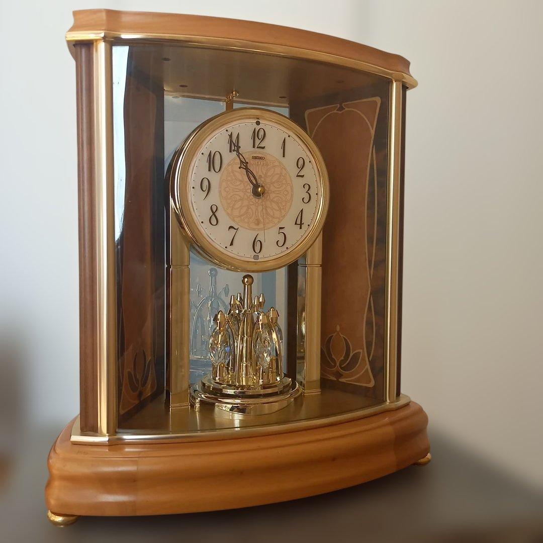 SEIKO EMBLEM エンブレム HW577B 置時計 からくり時計　電波