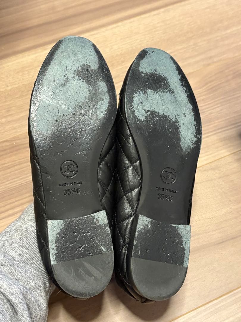 CHANEL バレエシューズ ブラック 36.5
