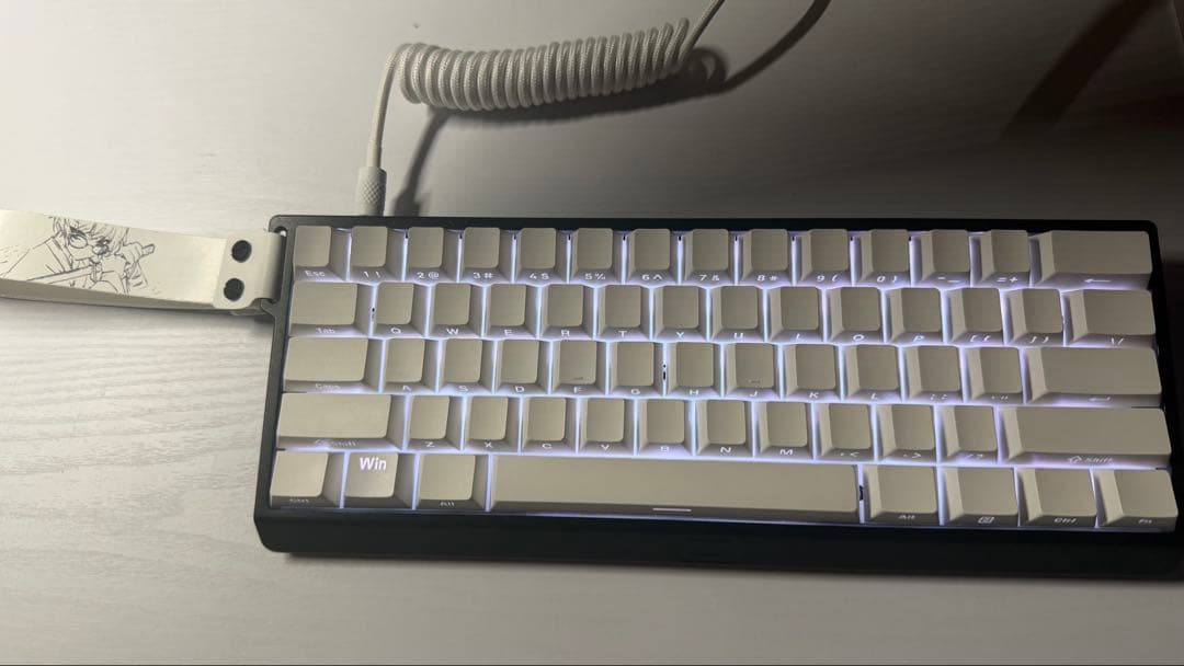 wooting60he＋ カスタム コイルケーブル付き