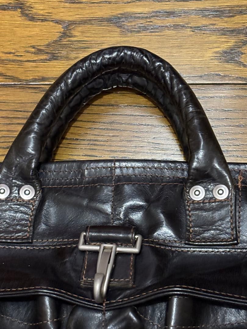 【レア品】レインボーカントリー/ヘルメットバッグ/バッファローレザー/黒