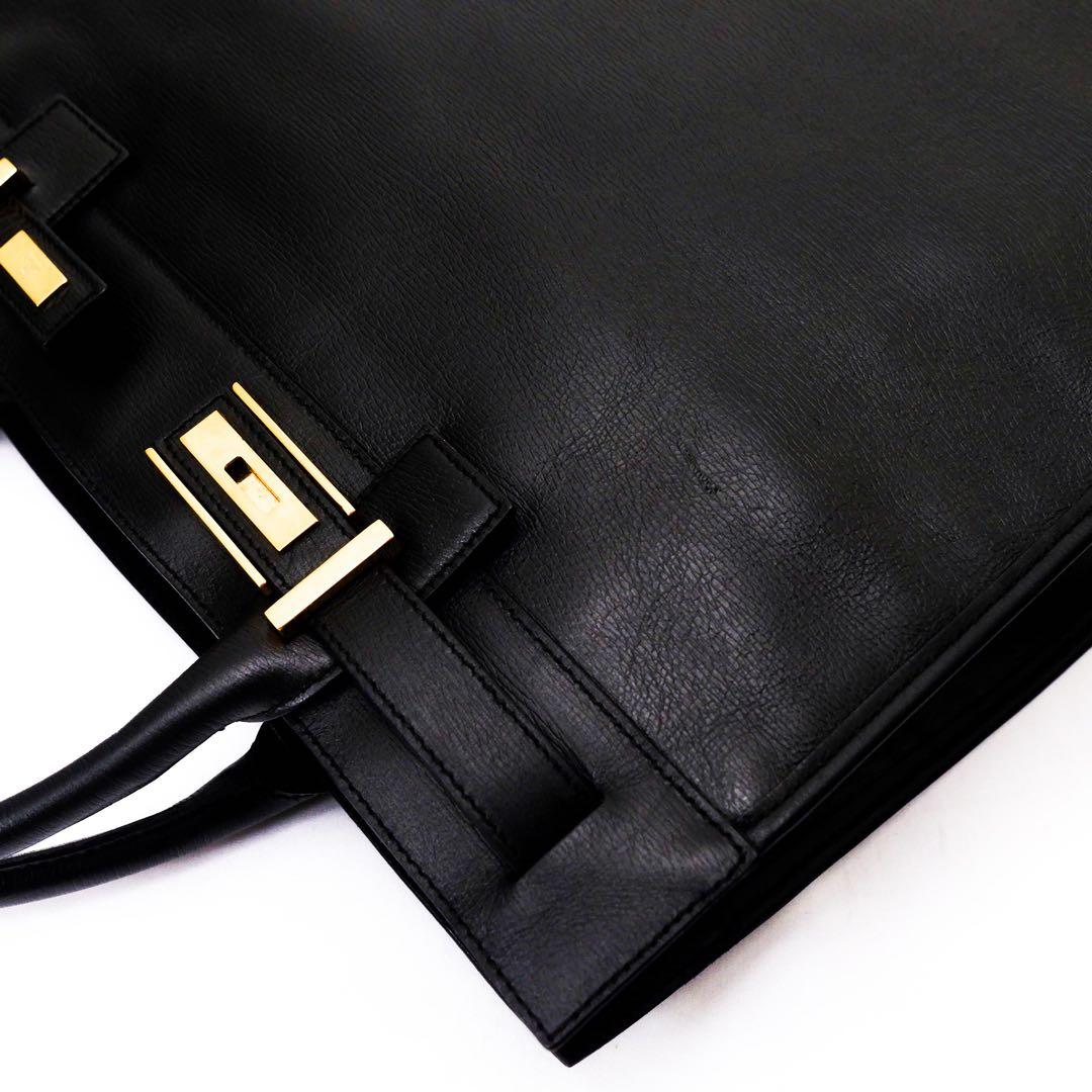 超美品　GUCCI グッチ　レザー　トートバッグ　バッグ　ビジネス　黒　袋付