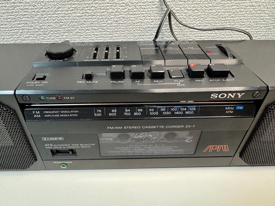 SONY ZXー7 AM FM ステレオカセットレコーダー