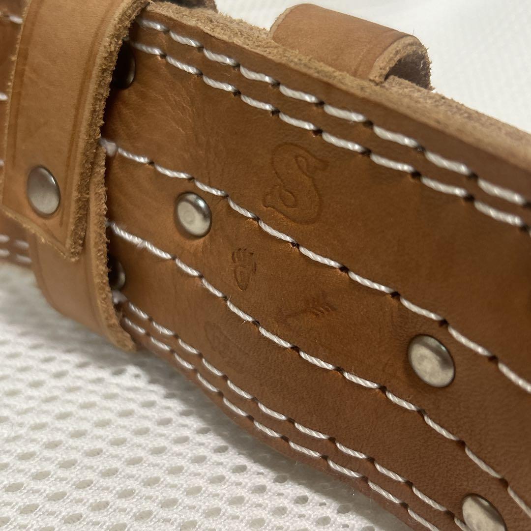 美品　AMERICAN DREAM レザー パワーベルト Sサイズ