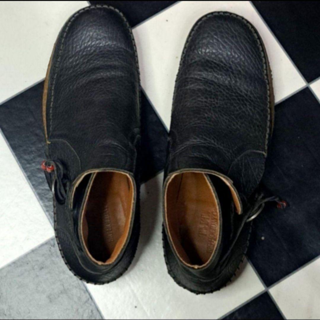 TMT コンチョ　レザー　モカシンブーツ　クレープソール　9