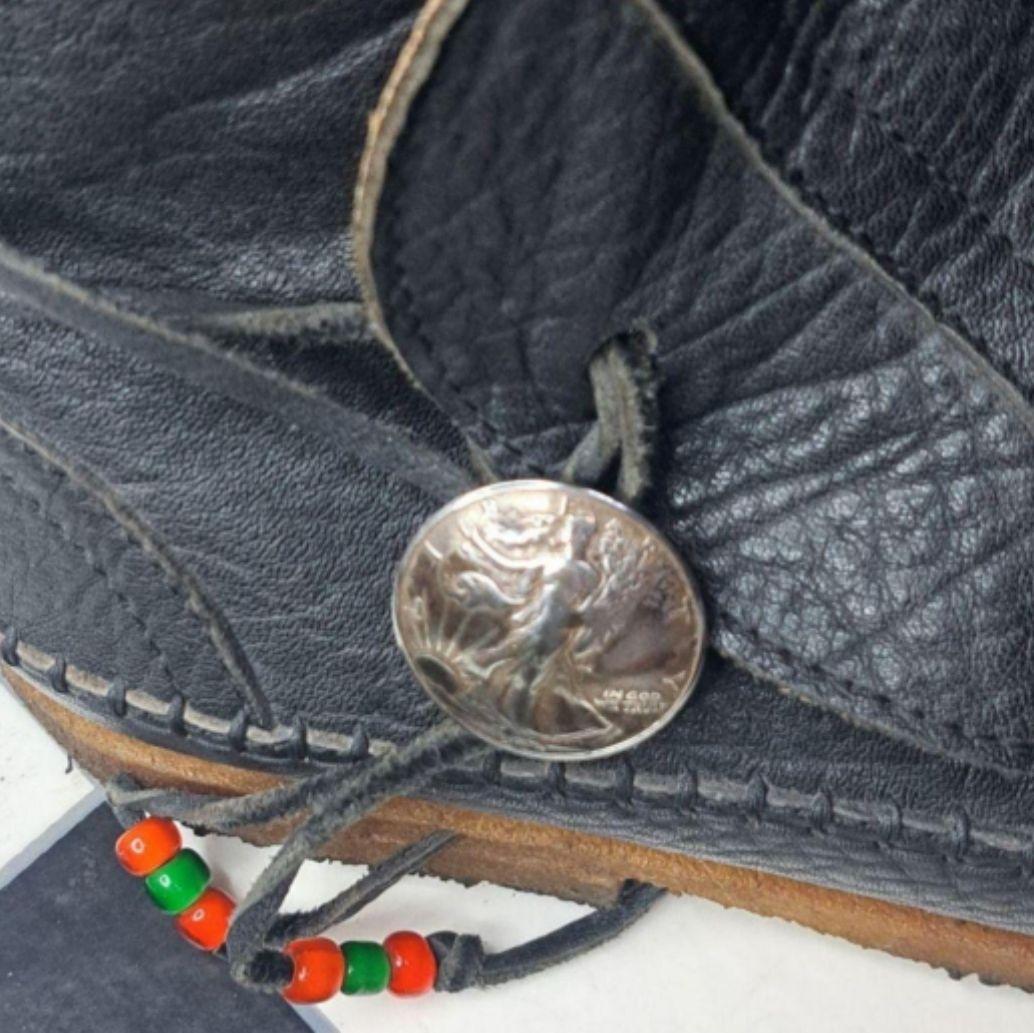 TMT コンチョ　レザー　モカシンブーツ　クレープソール　9