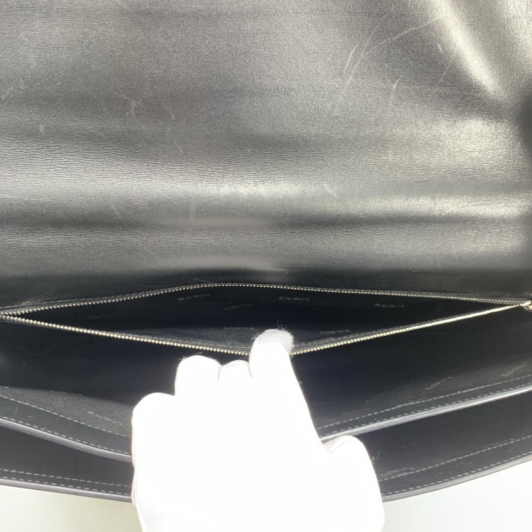 ロエベ ヴィンテージ アナグラム ビジネスバッグ ブリーフケース 本革 黒