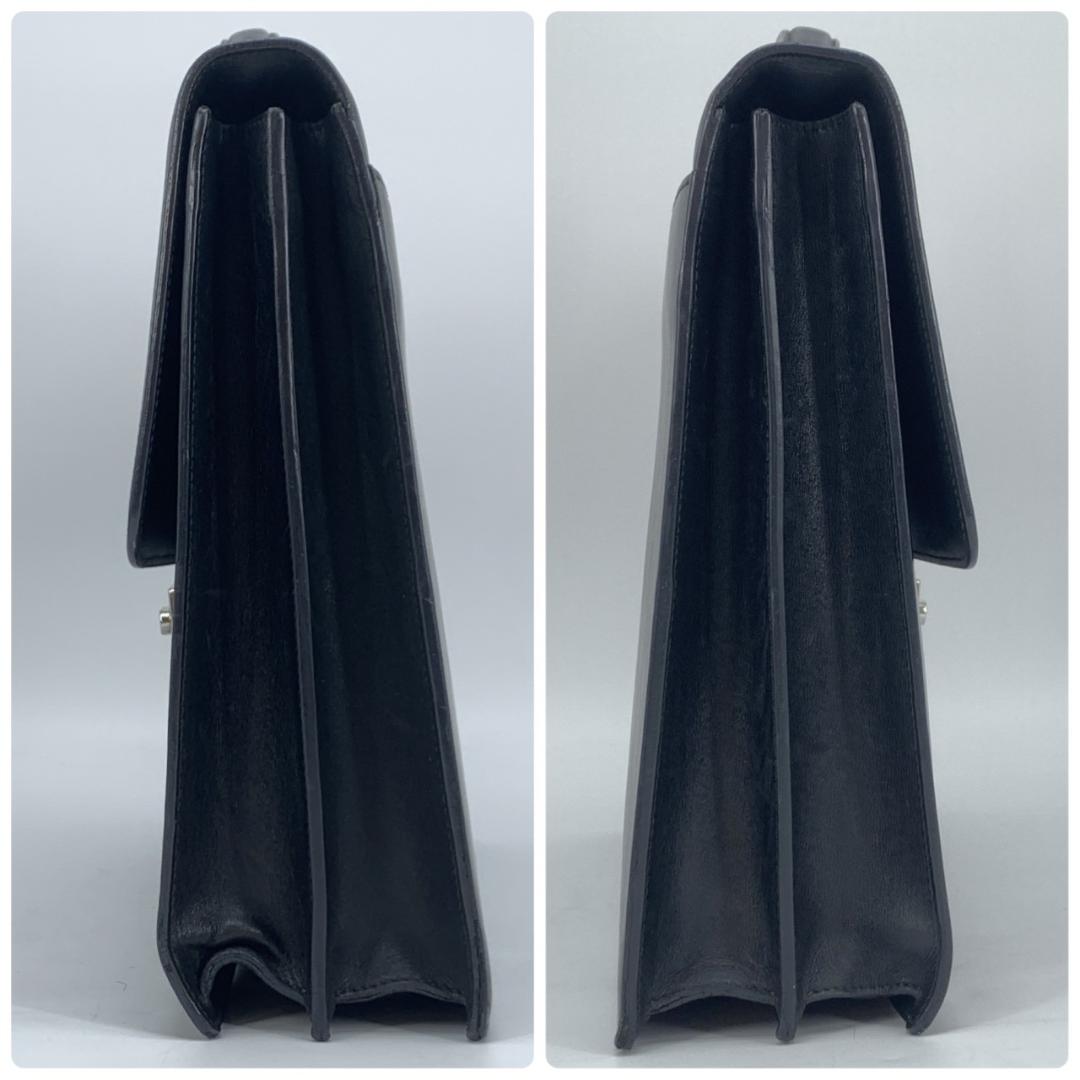 ロエベ ヴィンテージ アナグラム ビジネスバッグ ブリーフケース 本革 黒