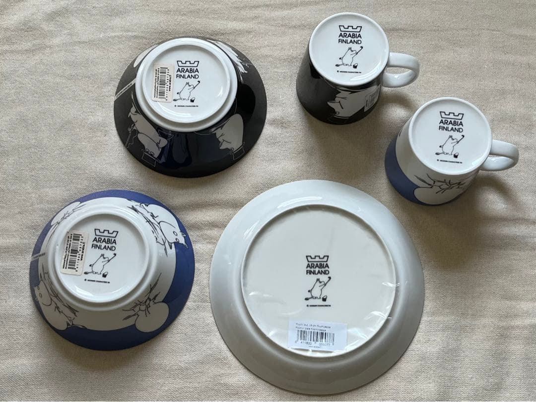 【新品】未使用　Arabia　ムーミン　マグ　ボウル　セット