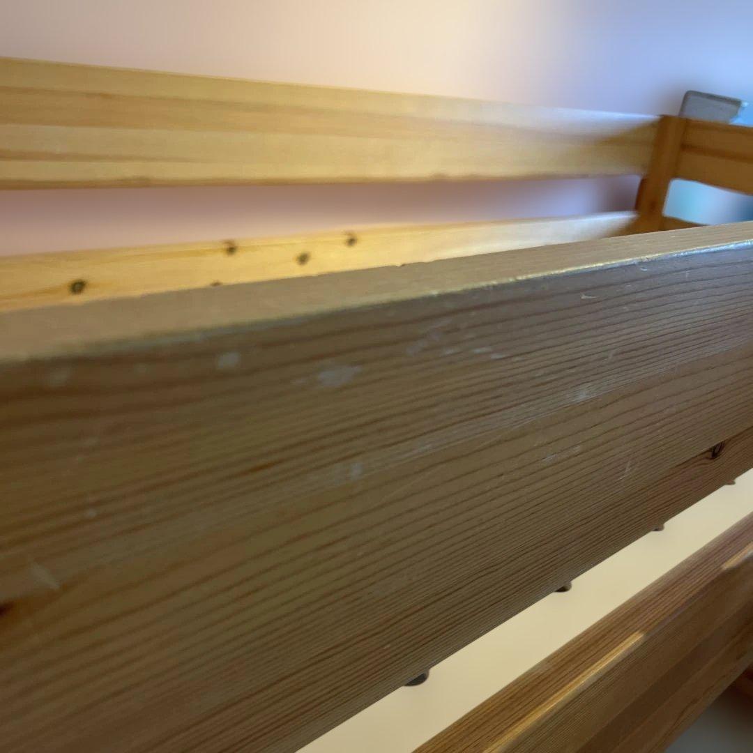 無印良品　パイン材ミドルベッド シンプルデザイン