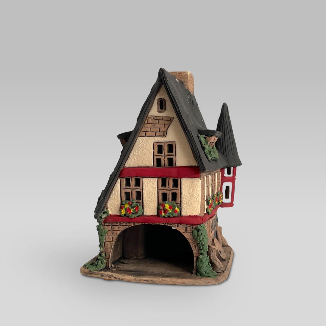 ドイツ製【Barbel Wahl】作 陶器 ミニチュア キャンドルハウス 工芸