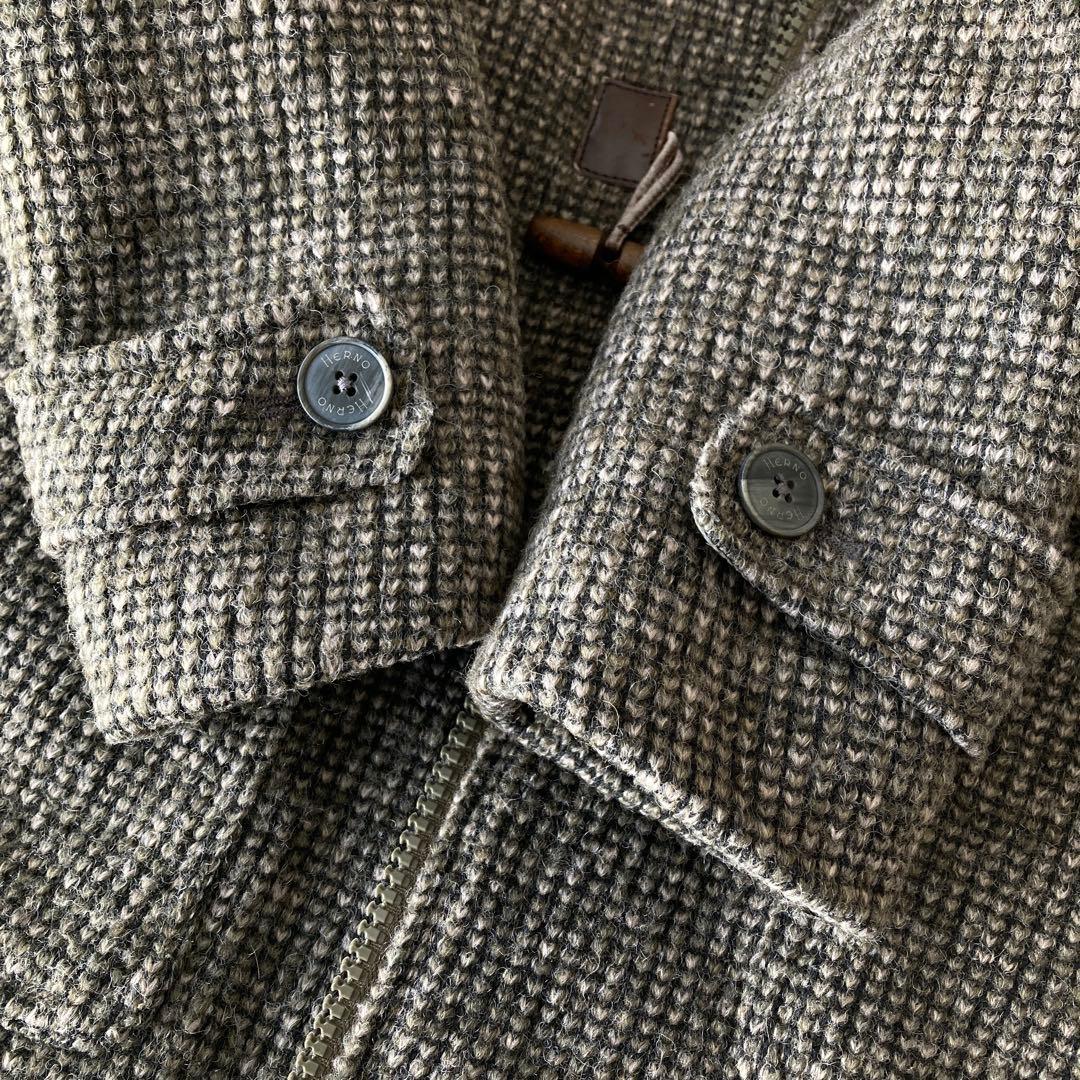 【希少】HERNO ヘルノ 中綿 ダッフルニットコート 48 L相当