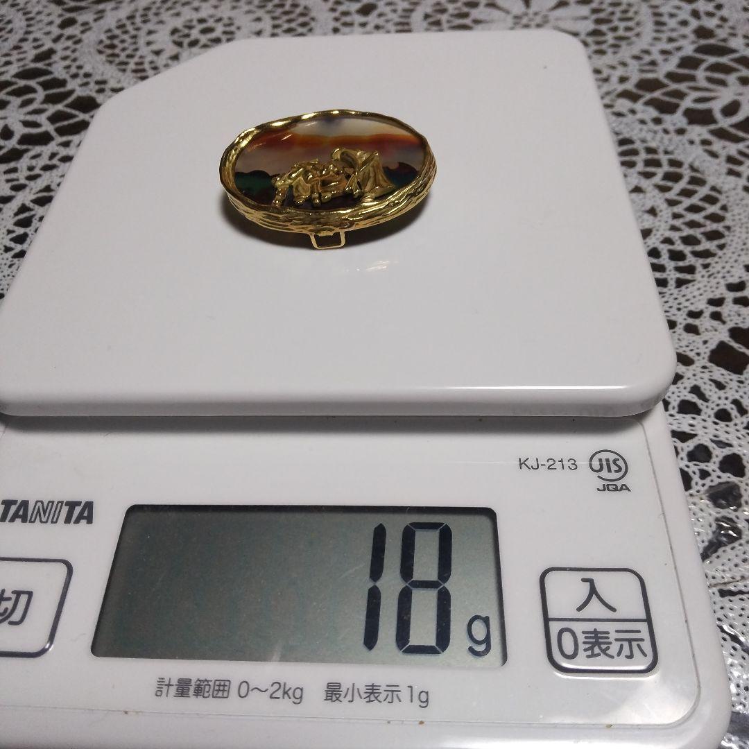 K18　落穂拾いブローチ＆ペンダントトップ兼用