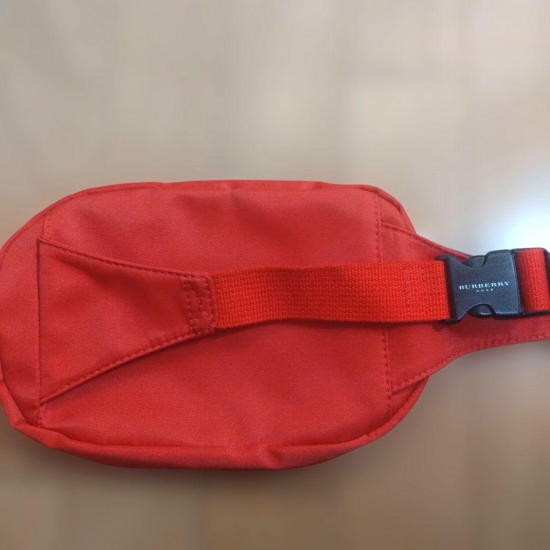 BURBERRY ゴルフポーチ レッド ティー付き