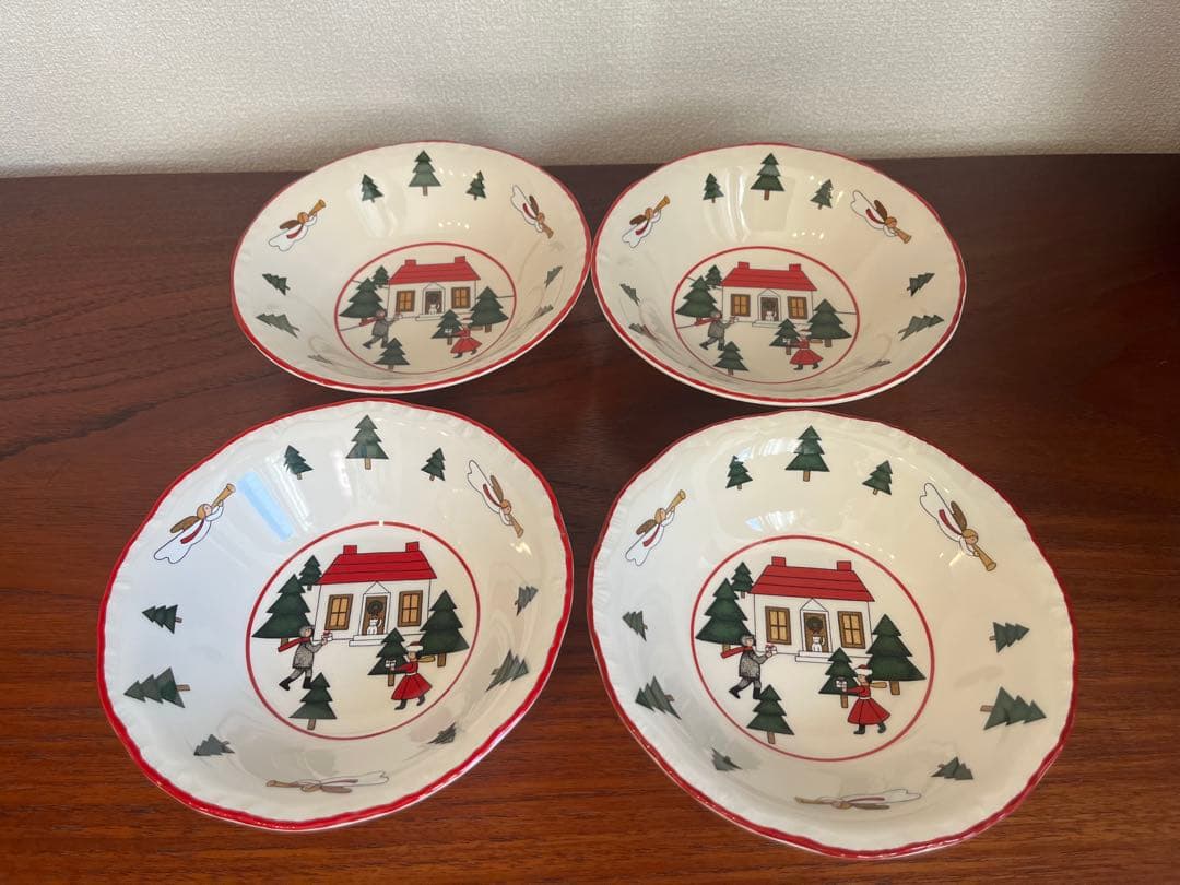 Mason’s Christmas village ボウル　4枚セット