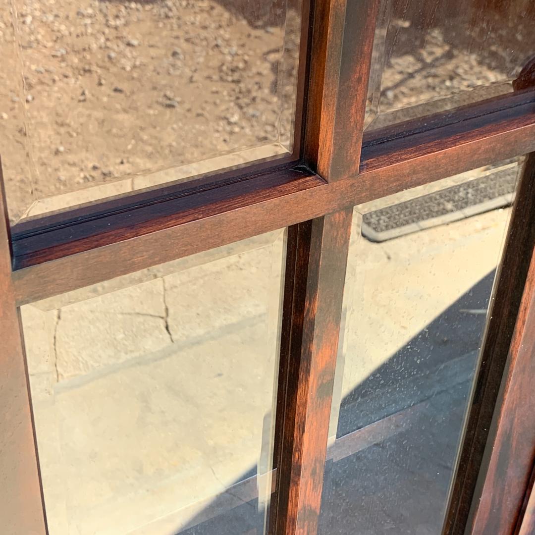 北海民芸 和光 書棚 ブックキャビネット 本棚 ガラスキャビネット 民芸家具