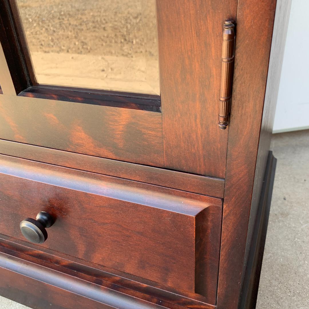 北海民芸 和光 書棚 ブックキャビネット 本棚 ガラスキャビネット 民芸家具