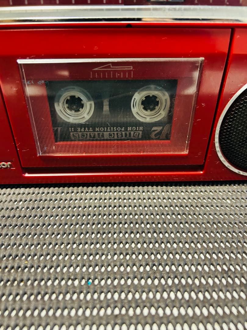 VICTOR RC-511ラジオカセットプレーヤー レッド