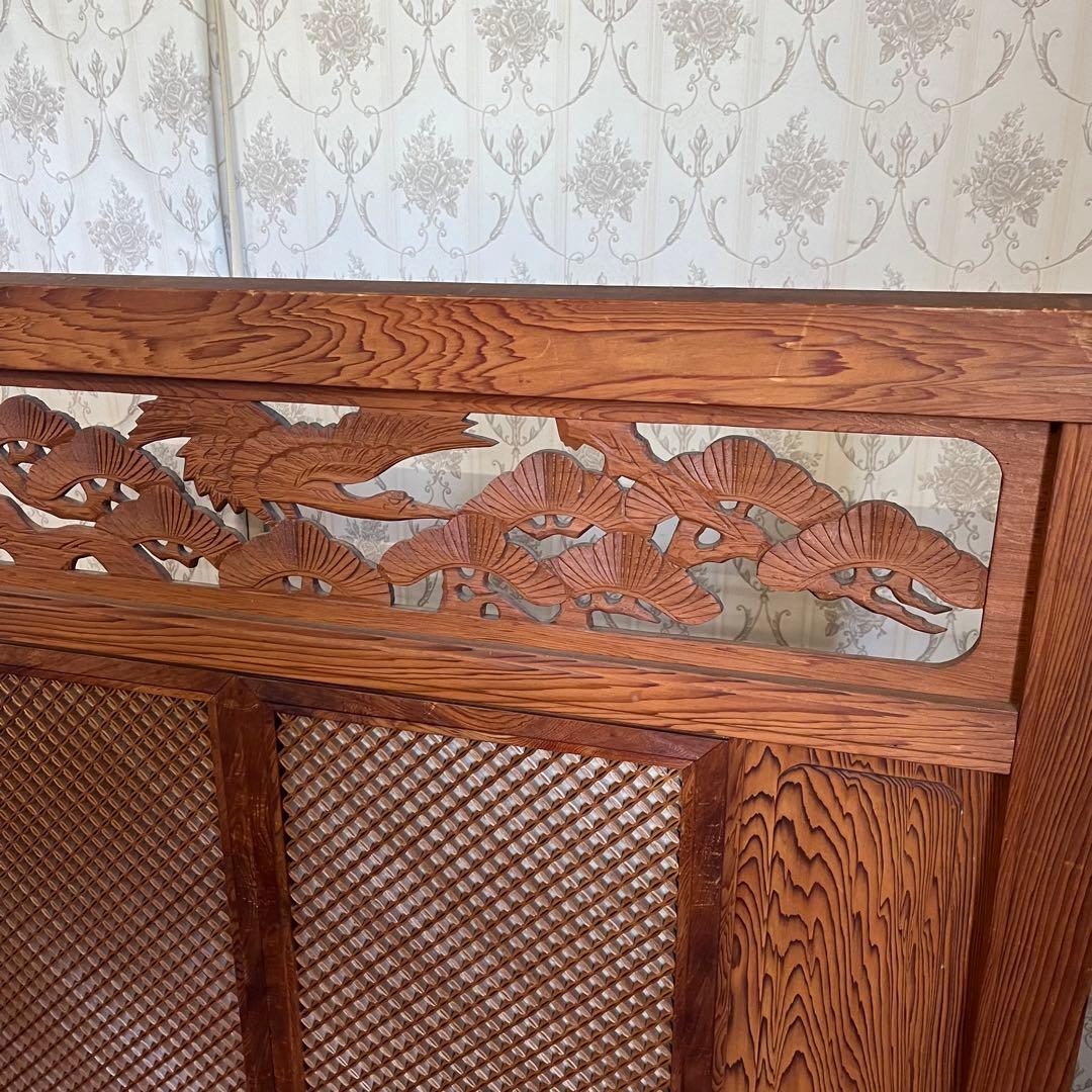 【アンティーク】昭和レトロ 木製 衝立 間仕切り 欄間 パーテーション 古民家