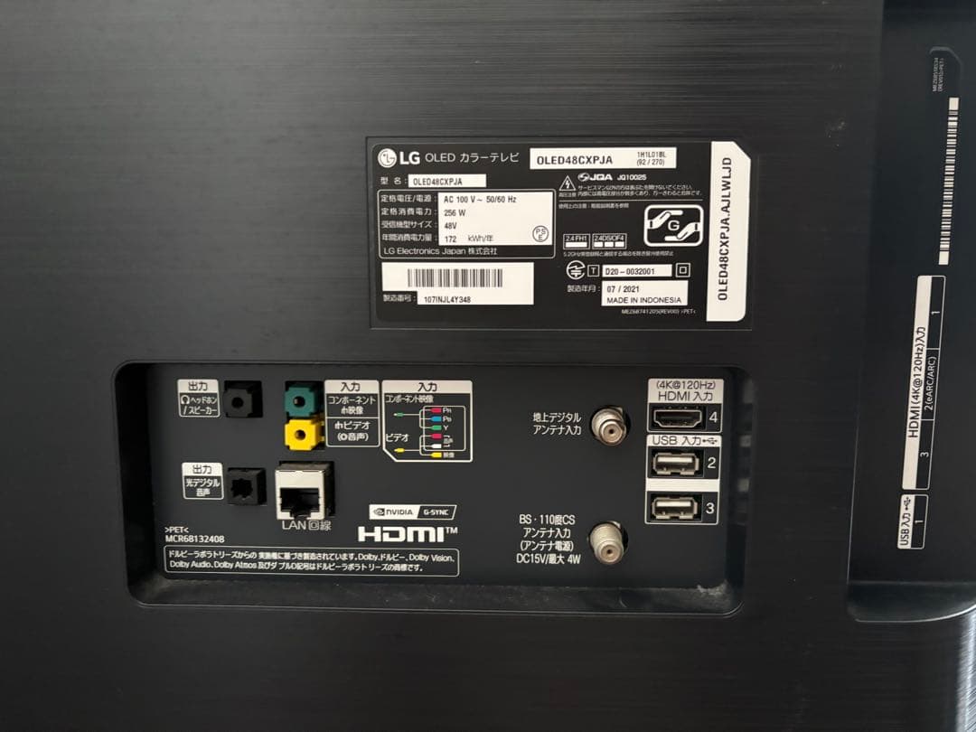 LG OLED AI ThinQ 48V 4Kテレビ