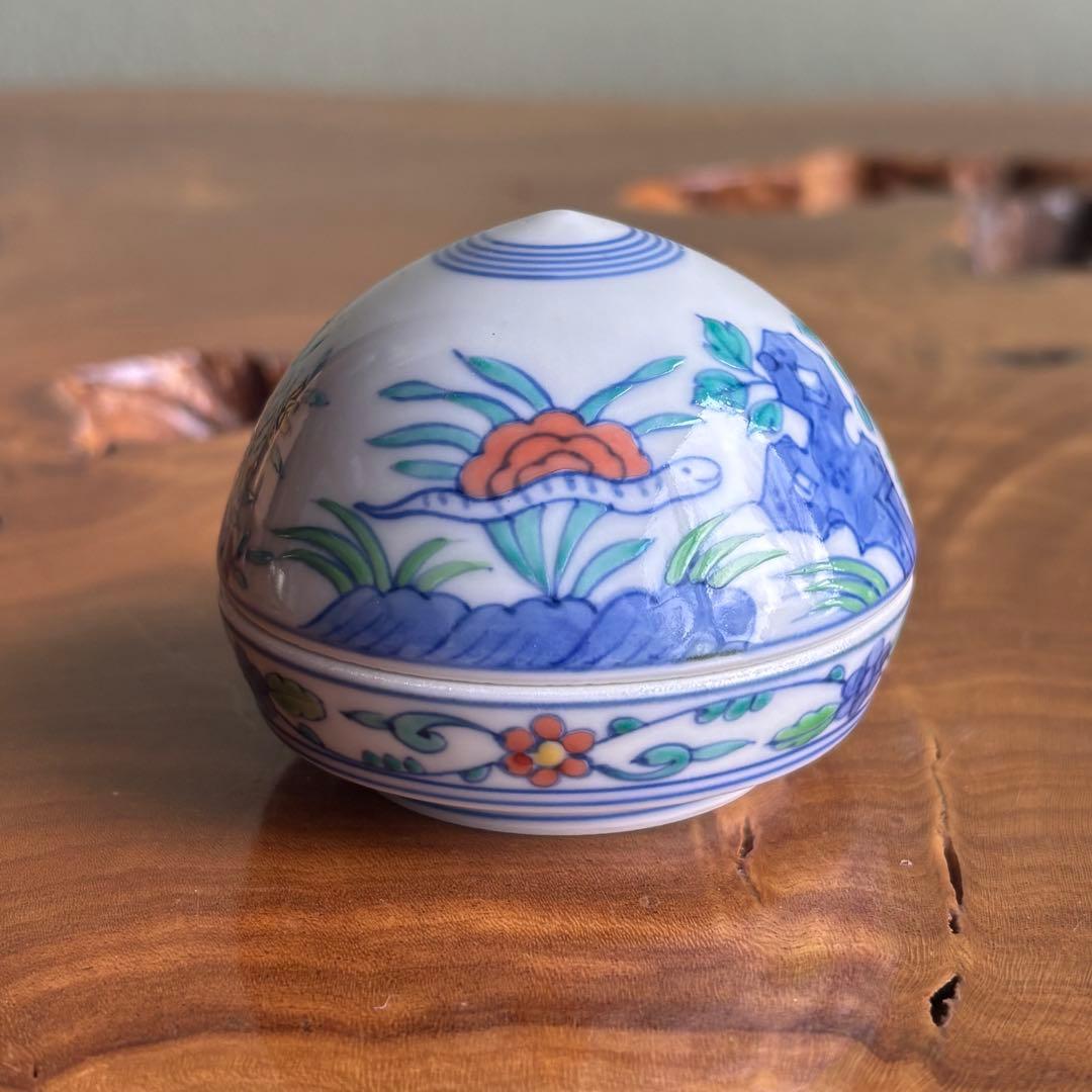 高野昭阿弥 宝珠香合 茶道具 共箱