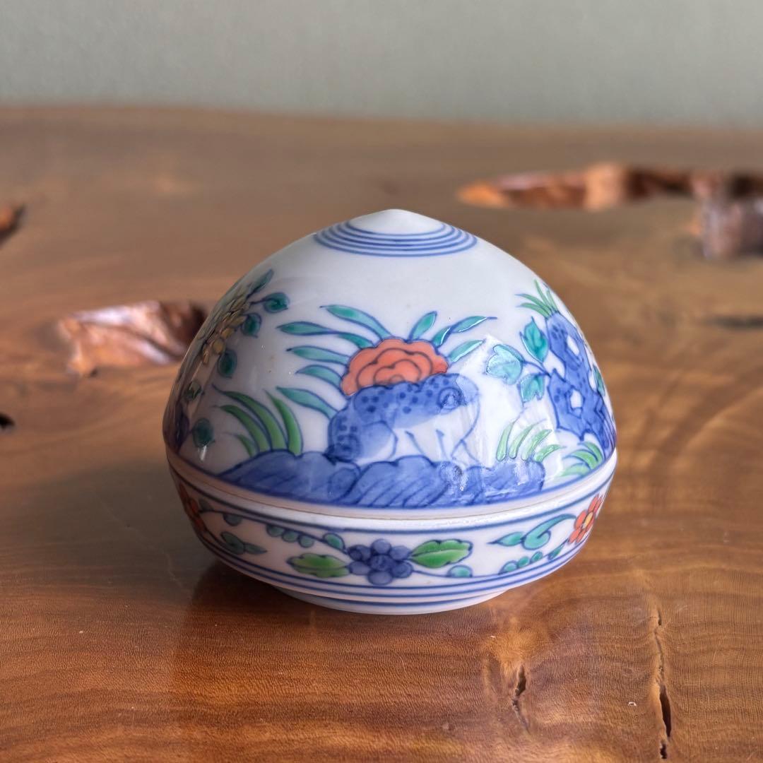 高野昭阿弥 宝珠香合 茶道具 共箱