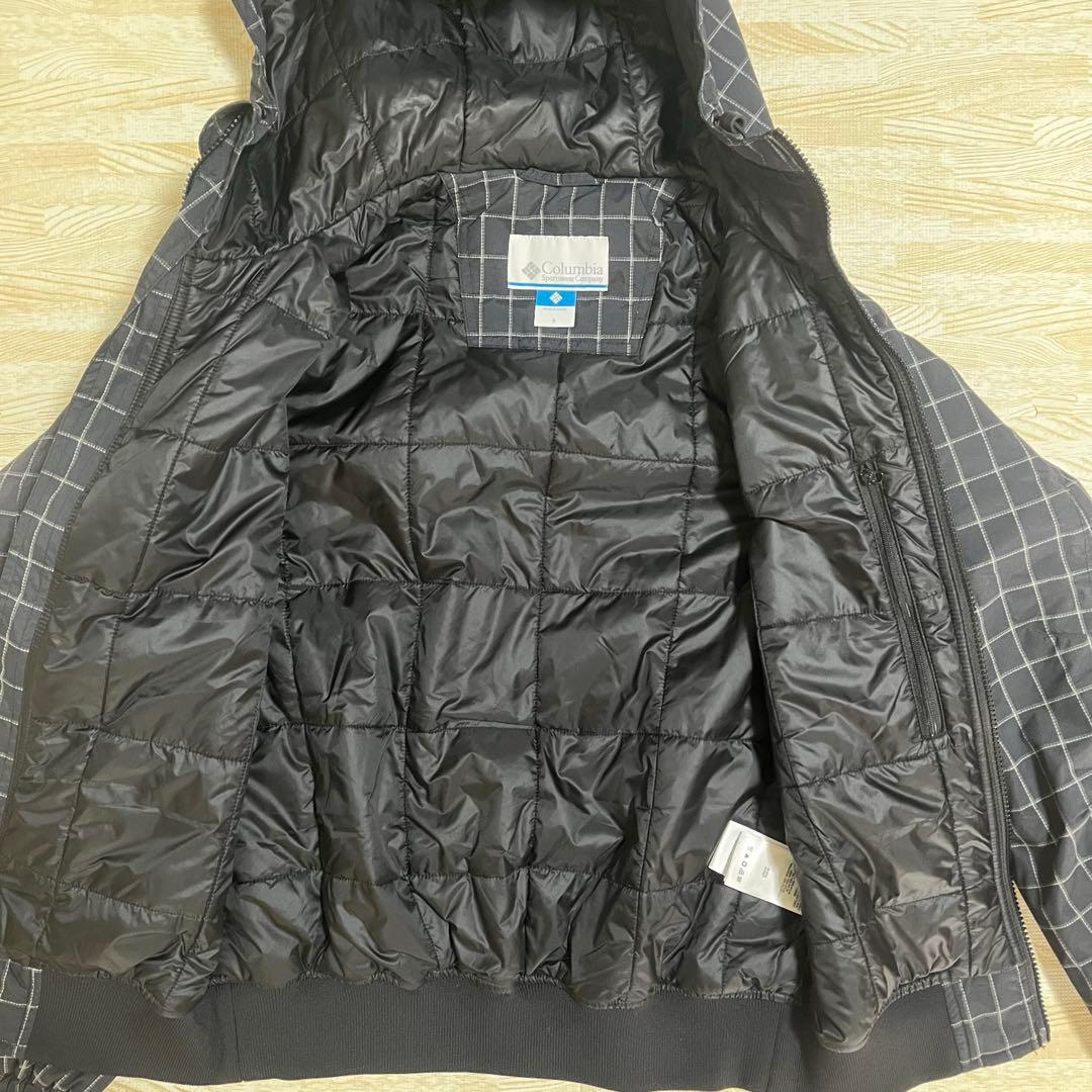 Columbia コロンビア 中綿ナイロンジャケット チェック S フーディー