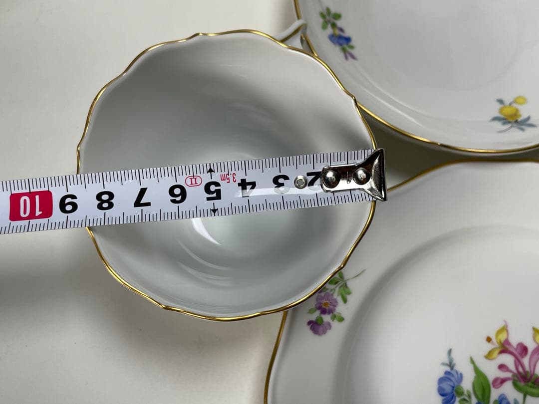 MEISSEN三つ花ベーシックフラワープレート＆カップ＆ソーサーセット70603