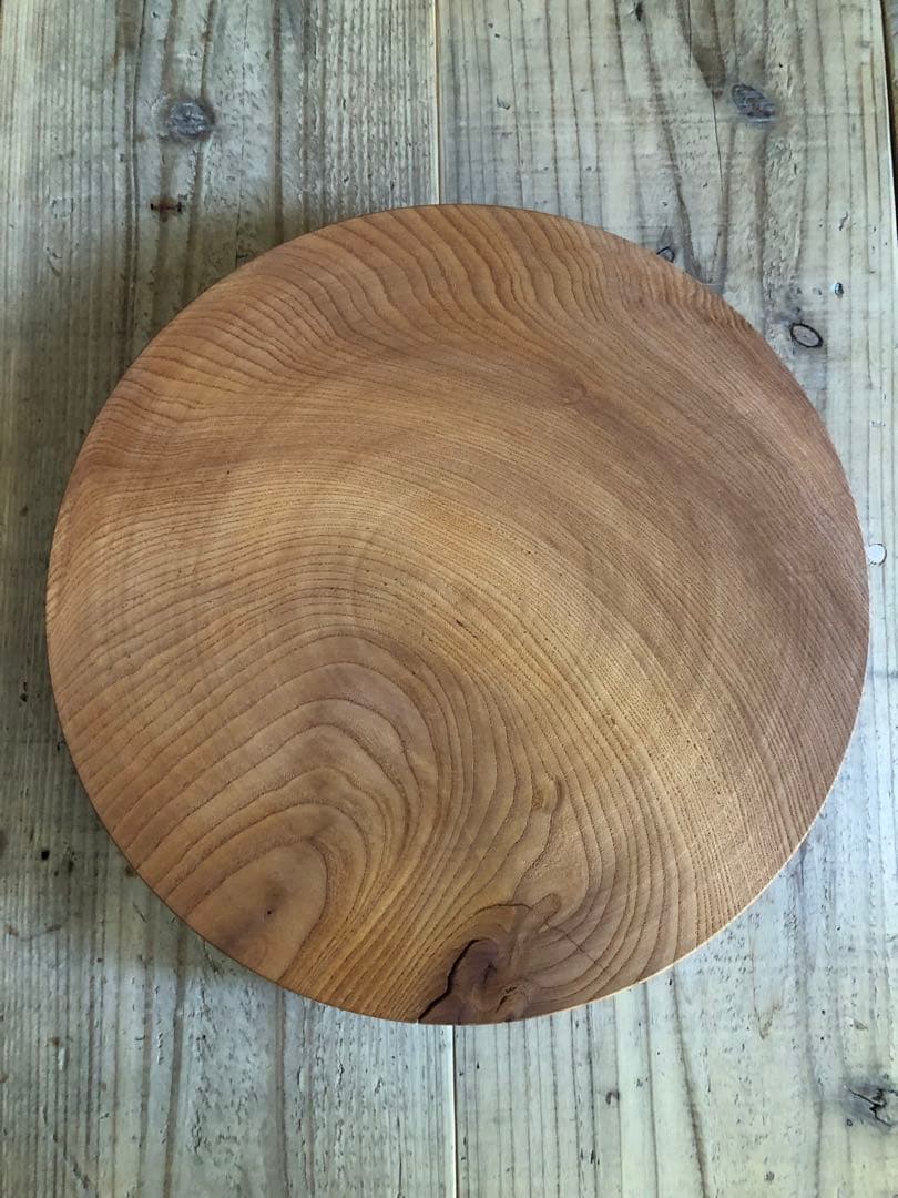 Peonies　ふじい製作所　1点もの　欅丸盆